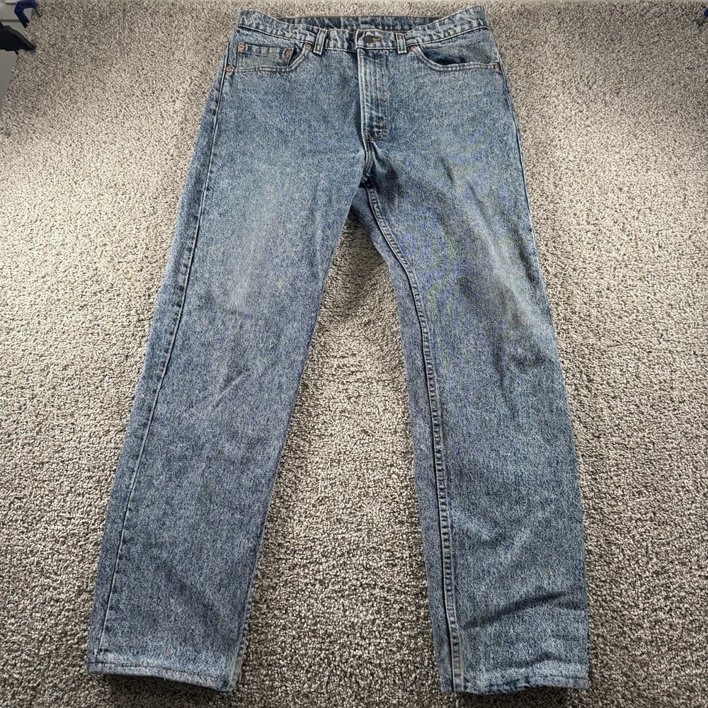 Vintage Levi's Jeans Mens 36  Straight‎ Regular Fit Acid Wash Baggy Classic USA